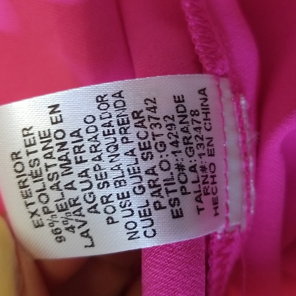 Ruffled One Shoulder Top Hot Pink - Picture 12 of 12